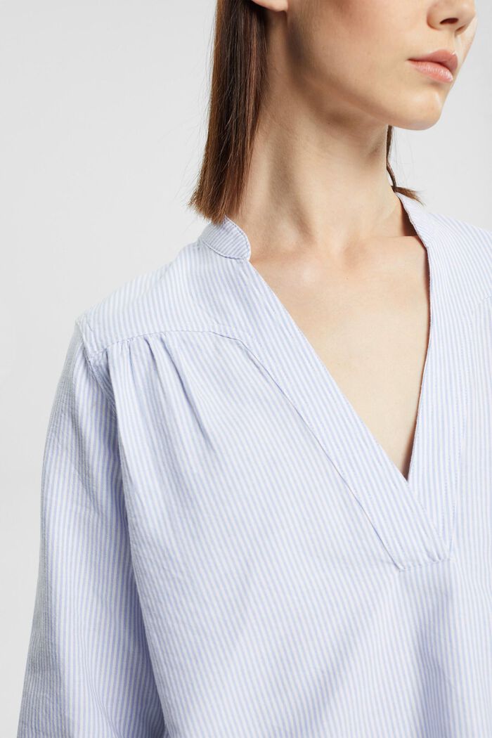 Long sleeved oxford striped blouse, LIGHT BLUE 3, detail image number 2