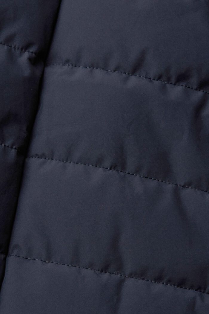 Quilted coat with lapel collar, NAVY, detail image number 5