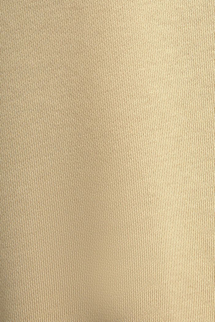 Unisex Cotton Fleece Logo Sweatshirt, BEIGE, detail image number 4