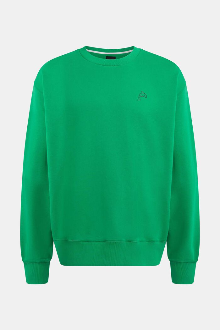 Color Dolphin Sweatshirt, GREEN, detail image number 4