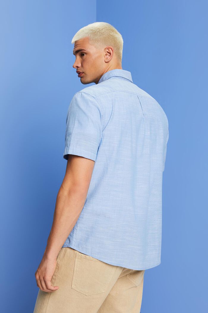 Cotton Button Down Shirt, LIGHT BLUE, detail image number 3