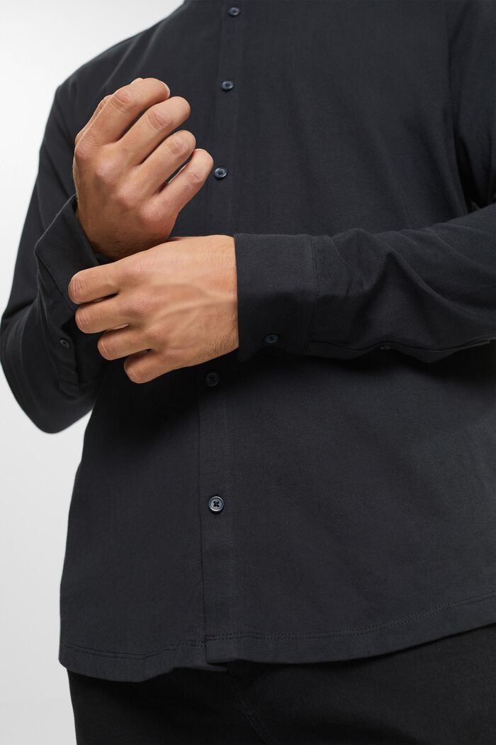 Jersey long sleeve, 100% cotton, BLACK, detail image number 2