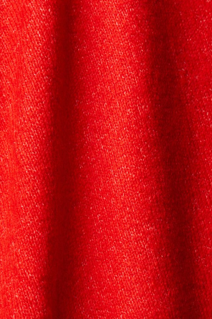 Knitted roll neck sweater, RED, detail image number 5