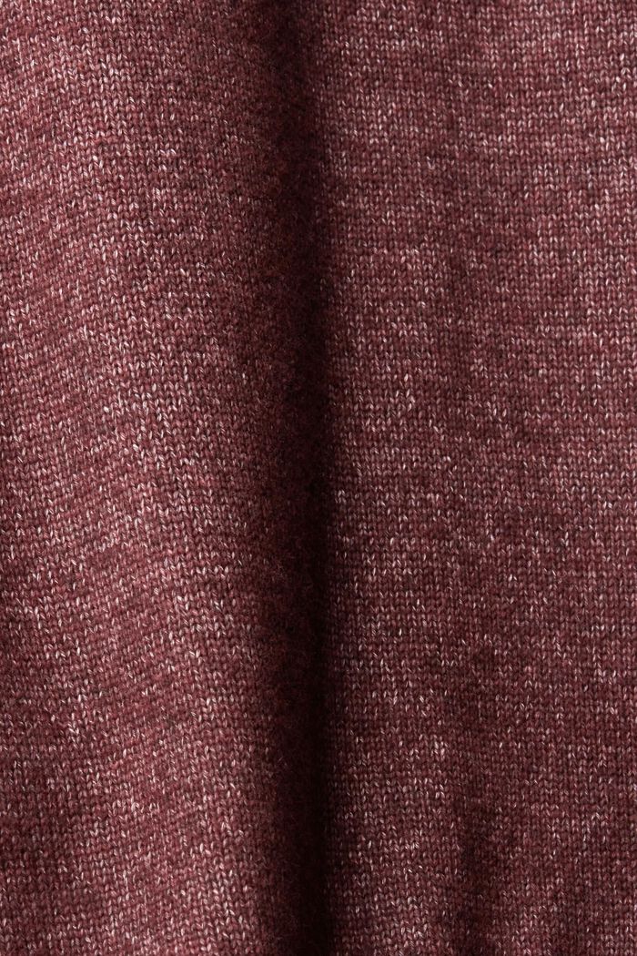 Crewneck Sweater, BORDEAUX RED, detail image number 5