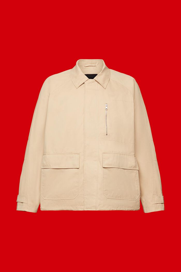 Blended cotton field jacket, SAND, detail image number 5
