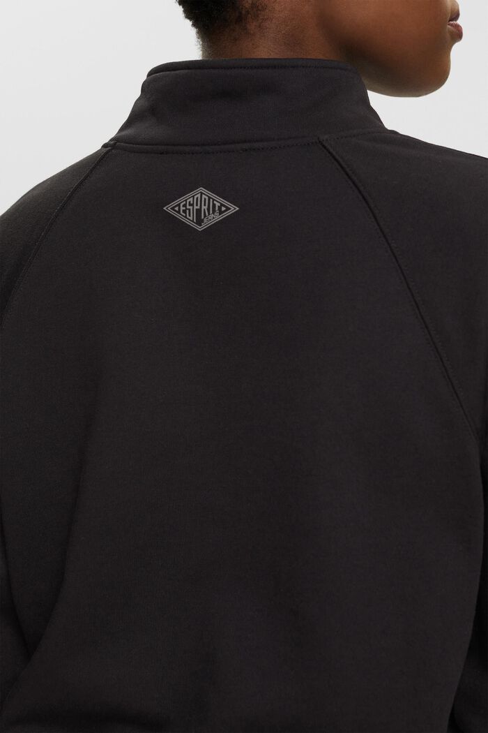 Half-zip sweatshirt, BLACK, detail image number 4