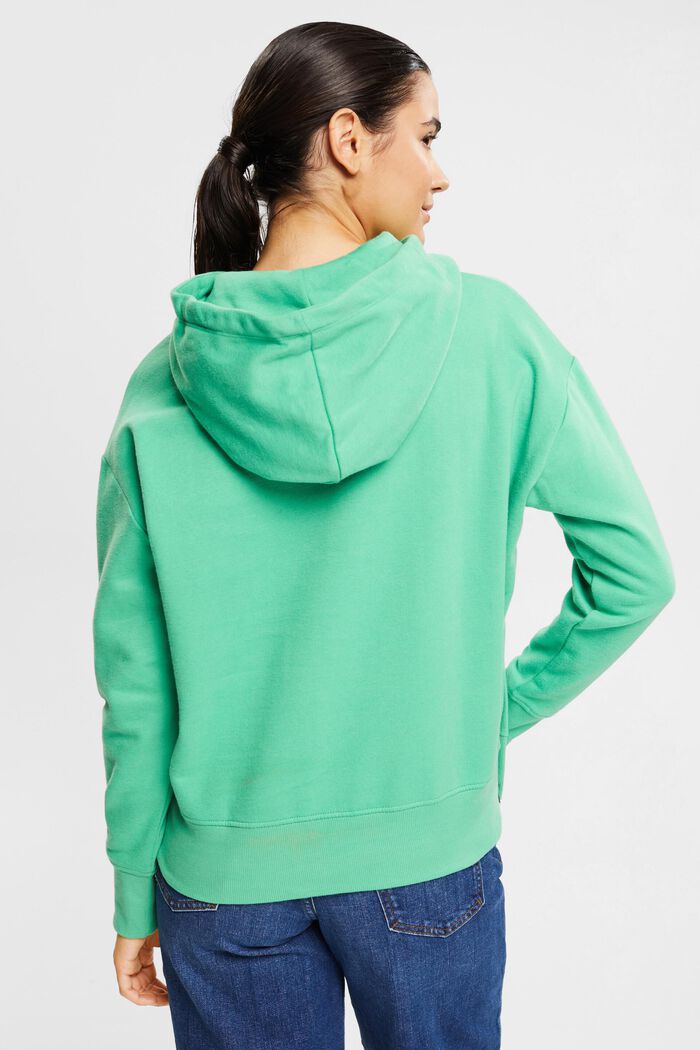 Cotton-Blend Hoodie, GREEN, detail image number 3
