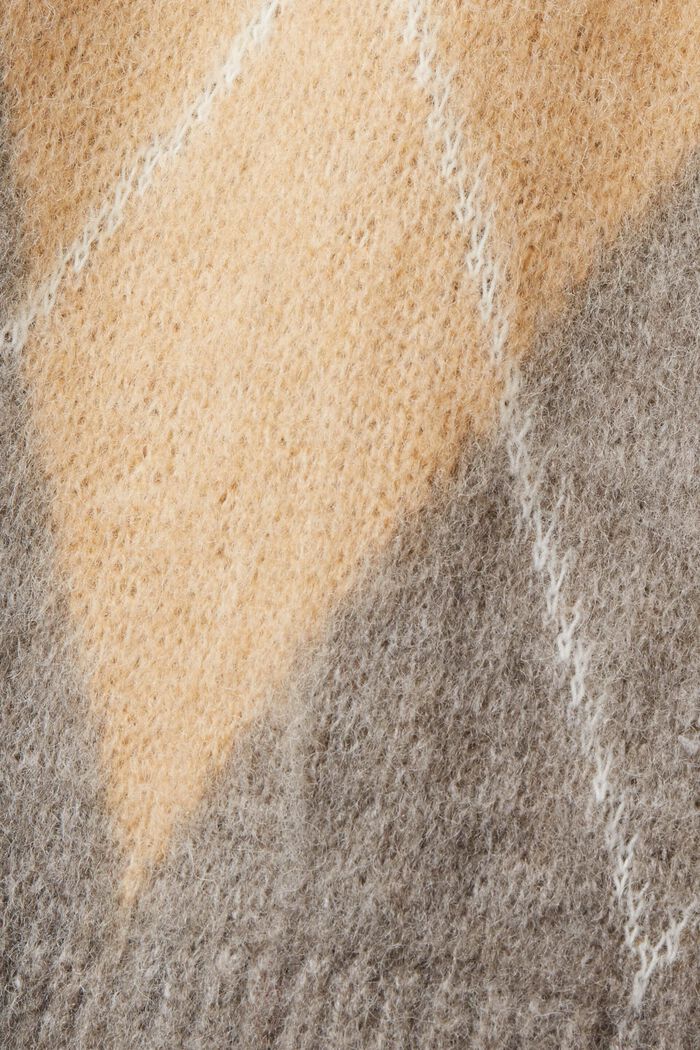 Argyle wool blend jumper, SAND, detail image number 5