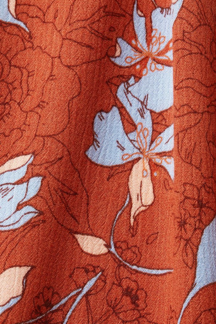 Midi dress with all-over pattern, CORAL ORANGE, detail image number 6