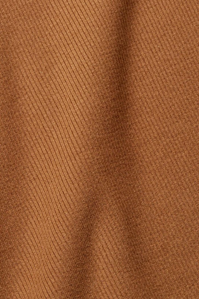 Ribbed cardigan, LENZING™ ECOVERO™, CARAMEL, detail image number 6