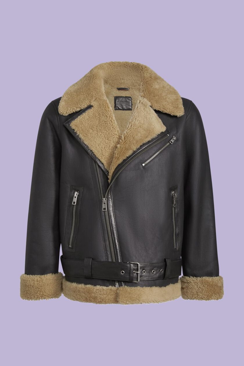 Unisex Leather Shearling Jacket
