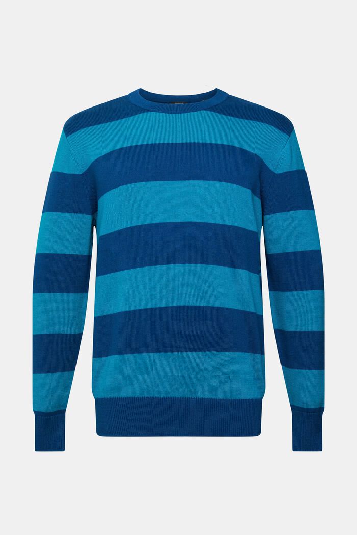 Rib-knit jumper, 100% cotton, PETROL BLUE, detail image number 2