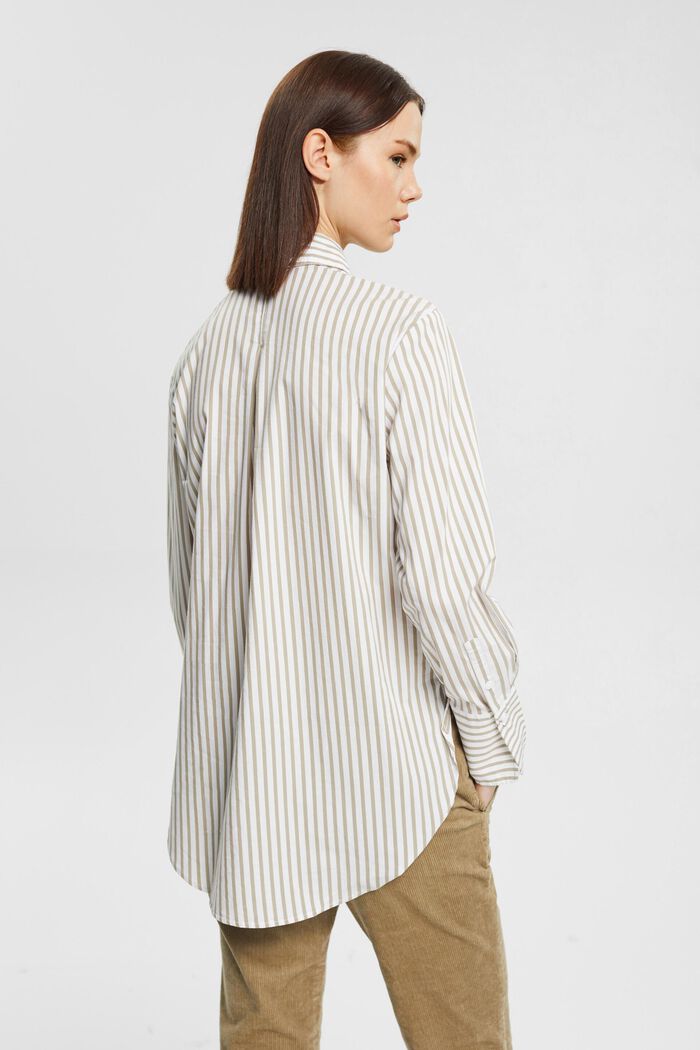 Long striped woven blouse, WHITE 4, detail image number 3
