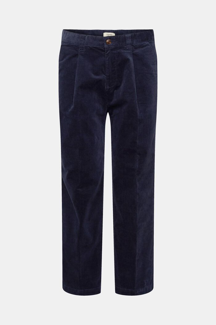 Wide fit corduroy trousers, NAVY, detail image number 7