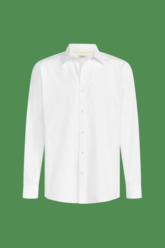 Cotton-Poplin Shirt, WHITE, detail image number 6