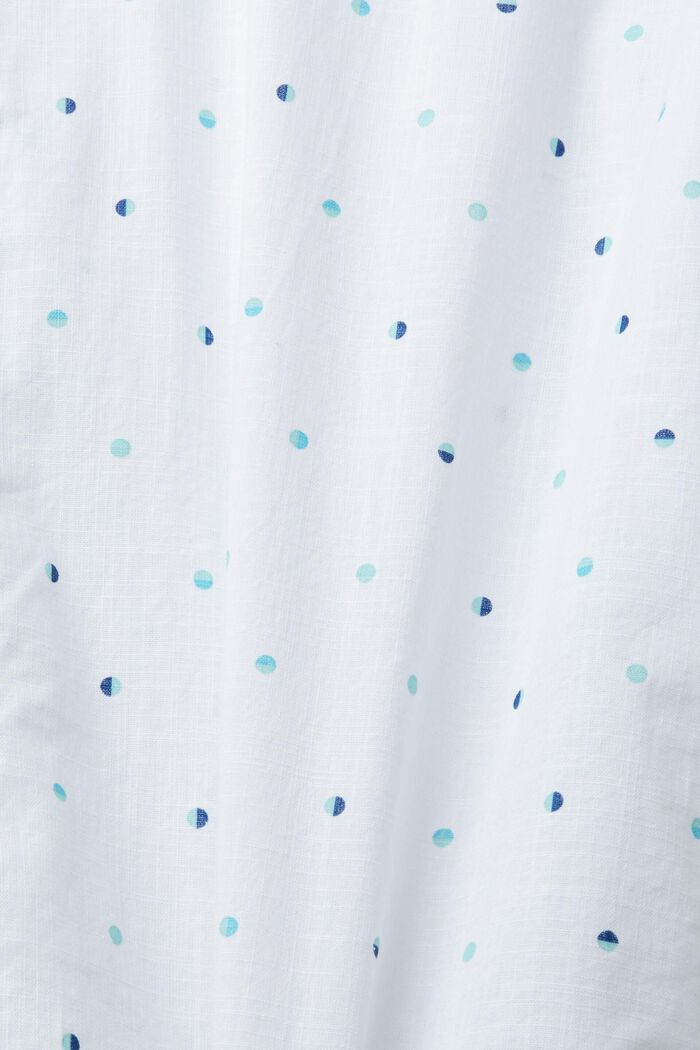 Slub cotton shirt with lunar dot pattern, WHITE, detail image number 4