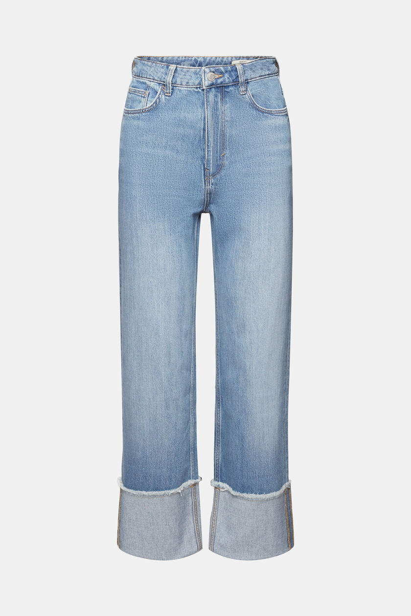 80s cropped jeans with fixed turn-ups, TENCEL™