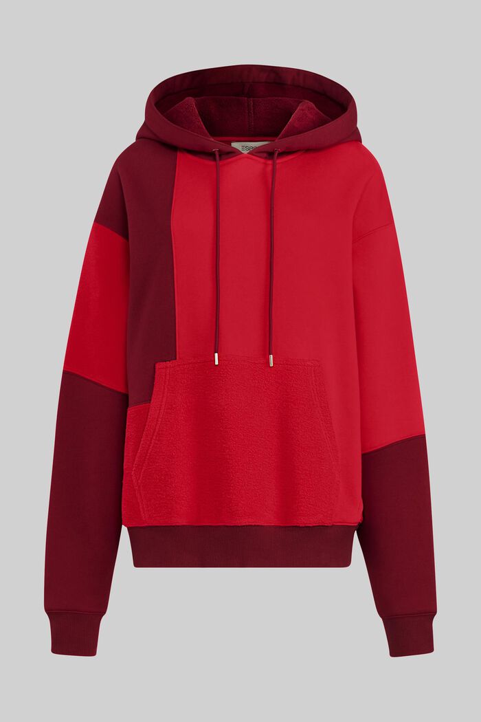 Unisex sweatshirt in a patchwork look, RED, detail image number 6