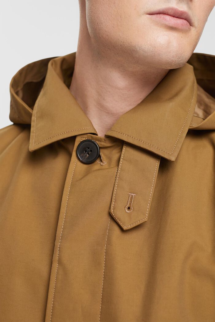Trench coat with detachable hood, TAUPE, detail image number 2