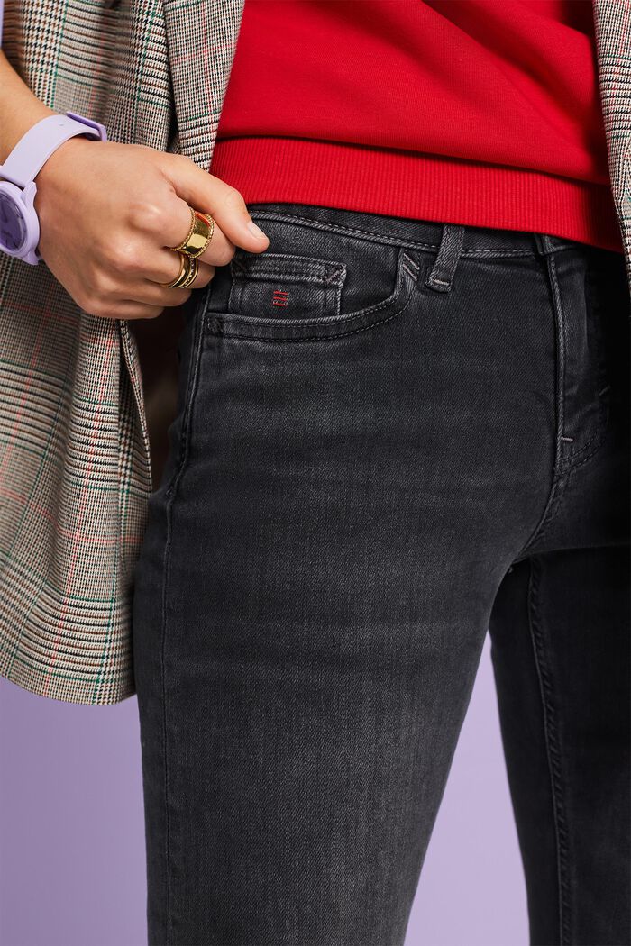 Mid-Rise Slim Fit Jeans, BLACK DARK WASHED, detail image number 2