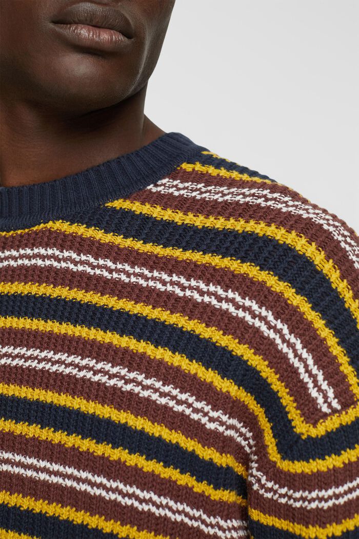 Striped wool blend jumper, NAVY, detail image number 2
