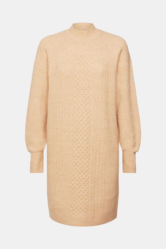 Cable knit jumper dress, LIGHT BEIGE, detail image number 6