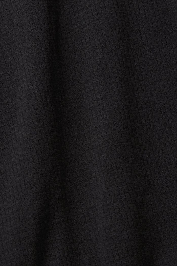 Ribbed long sleeve top, BLACK, detail image number 1