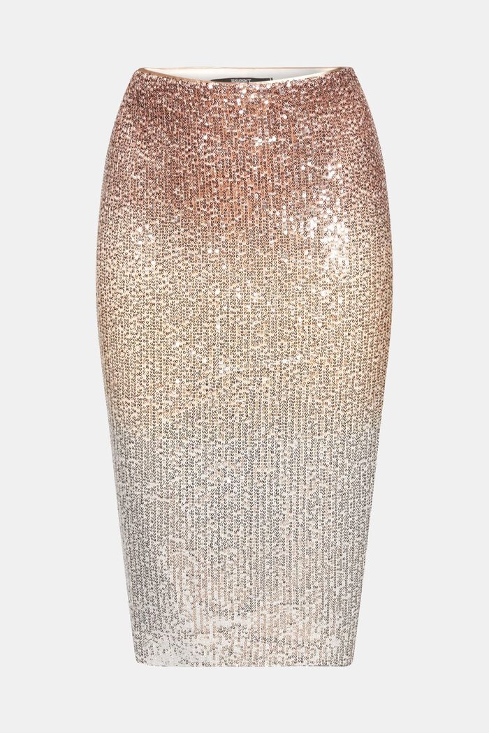 Sequined midi skirt, DUSTY NUDE, detail image number 2