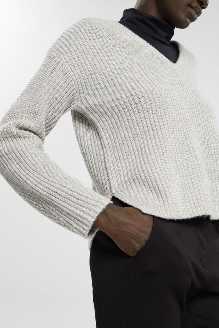 Wool blend jumper, LIGHT GREY, detail image number 3