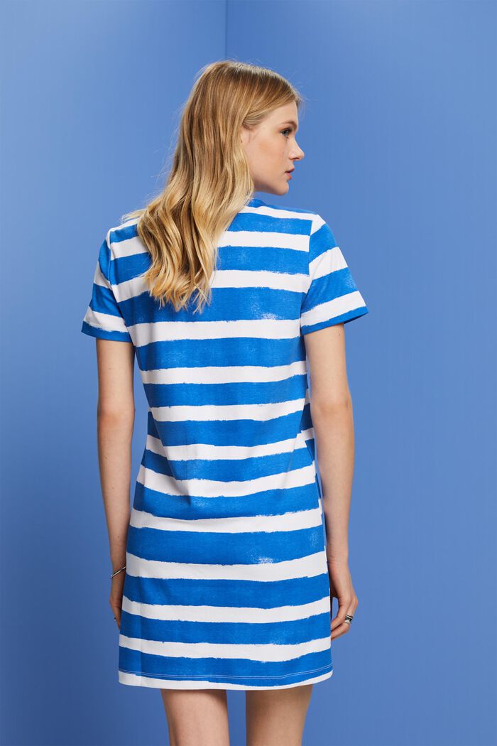 Striped jersey dress, 100% cotton, WHITE 3, detail image number 3