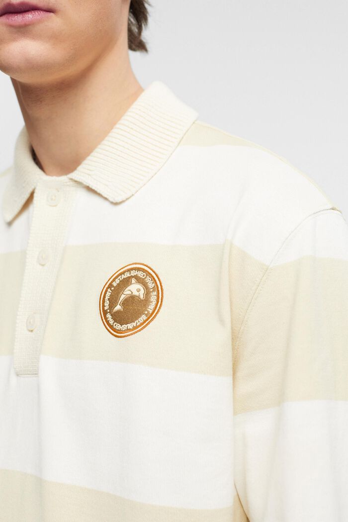 Striped rugby polo, OFF WHITE, detail image number 2