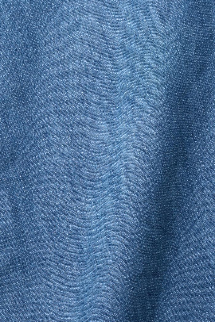 With hemp: denim blouse, BLUE MEDIUM WASHED, detail image number 6