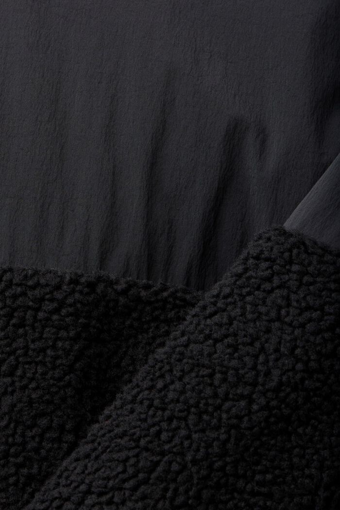 Paneled Sherpa Jacket, BLACK, detail image number 5