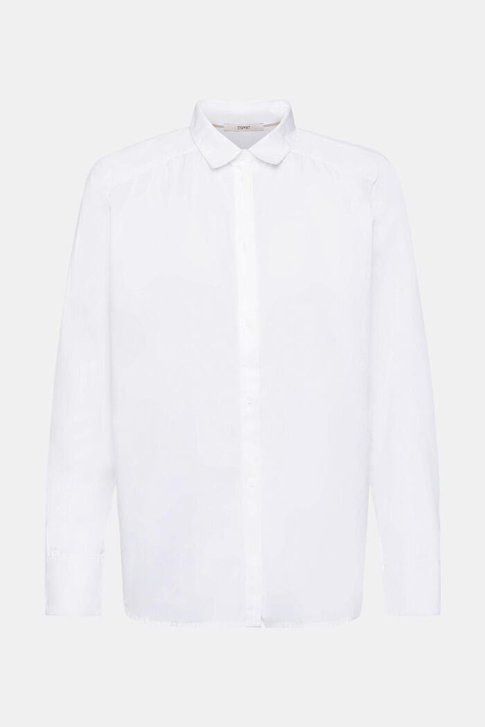 Shirt blouse, organic cotton, WHITE, detail image number 6