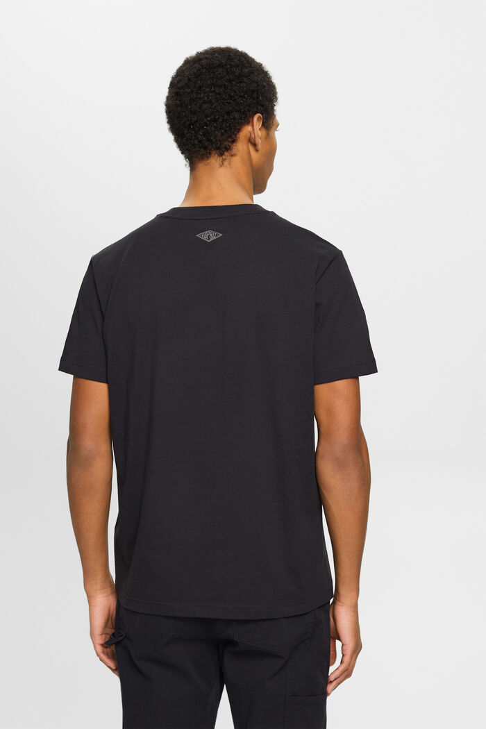 Retro Logo Cotton T-Shirt, BLACK, detail image number 3