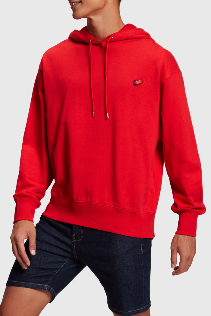 Graphic Reunion Chest Logo Hoodie, RED, detail image number 0