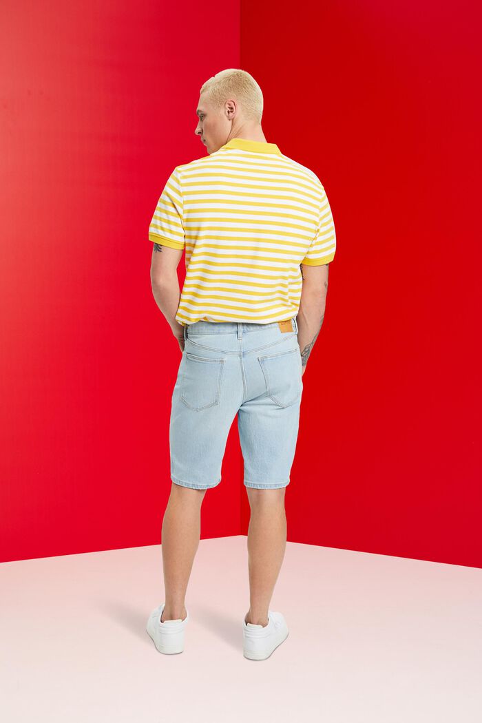 Jeans bermuda shorts, BLUE BLEACHED, detail image number 3