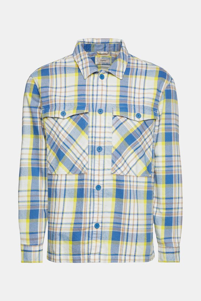 Checked shirt, BLUE, detail image number 6