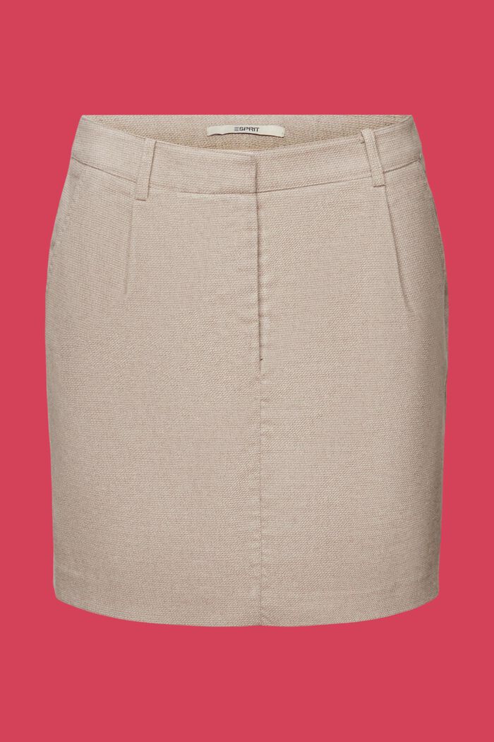 Tweed mini skirt, LIGHT TAUPE, detail image number 7