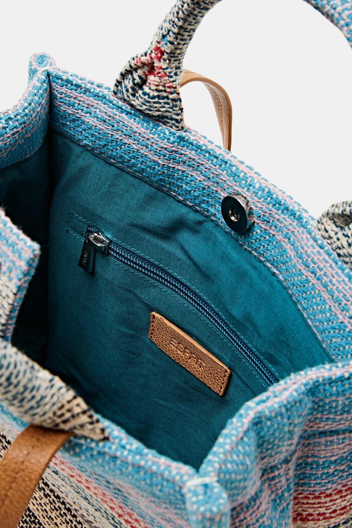 Small shopper bag in multi-coloured design, MULTI COLOUR, detail image number 1