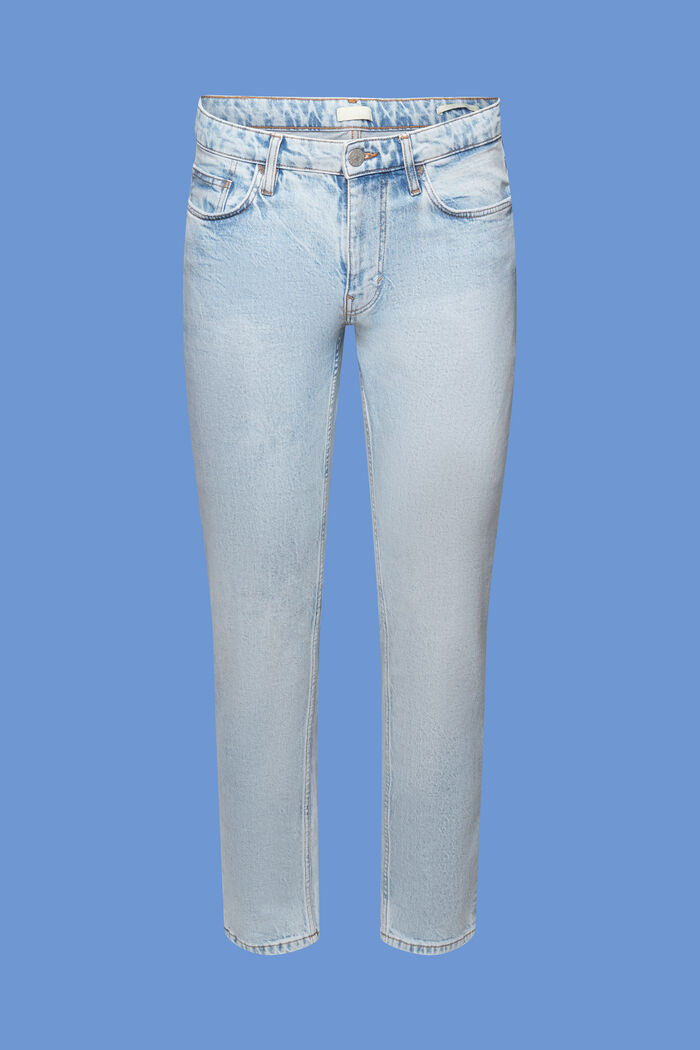 Stretch cotton jeans, BLUE LIGHT WASHED, detail image number 6