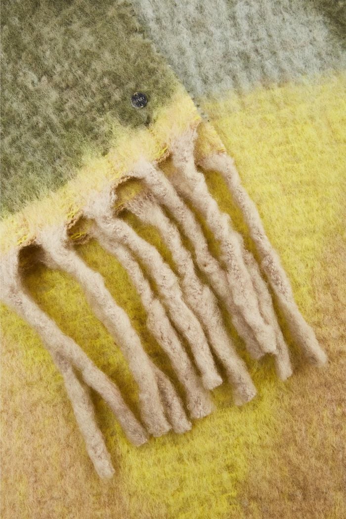 Chunky wool blend scarf, ICE, detail image number 2