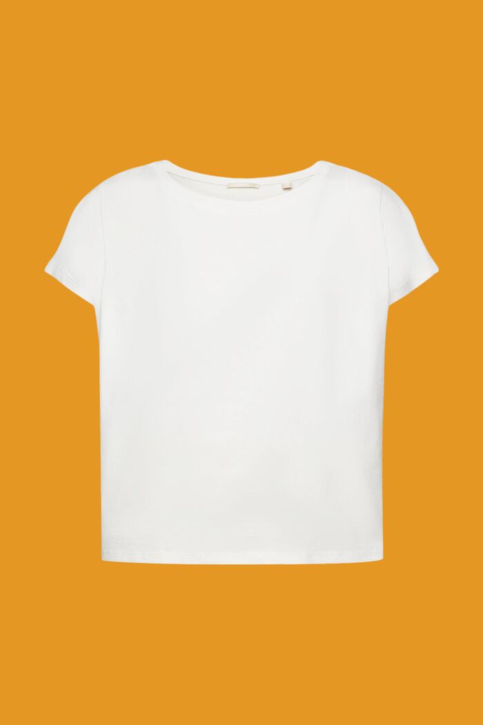 T-shirt with pleated details, OFF WHITE, detail image number 6