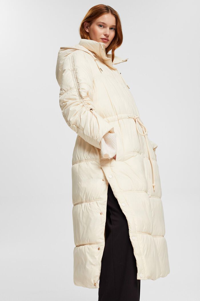 Oversized puffer coat with drawstring waist, ICE, detail image number 4