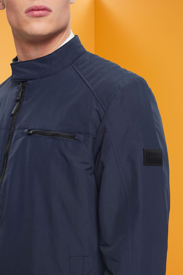 Water-repellent ripstop jacket, NAVY, detail image number 2