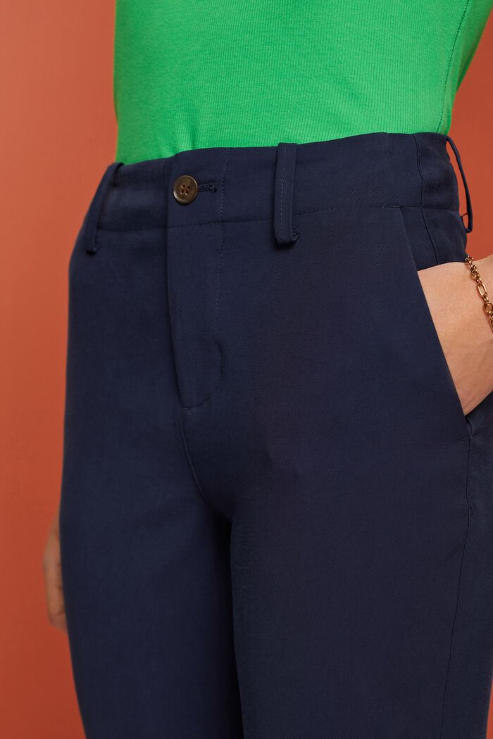 Cropped trousers, LENZING™ ECOVERO™, NAVY, detail image number 2