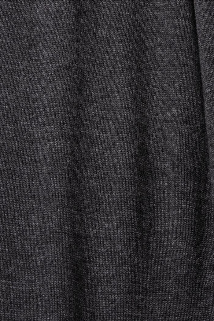 High-rise wool blend knit trousers, ANTHRACITE, detail image number 1