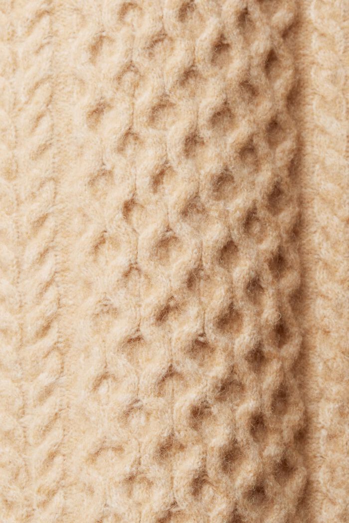 Cable knit jumper dress, LIGHT BEIGE, detail image number 5
