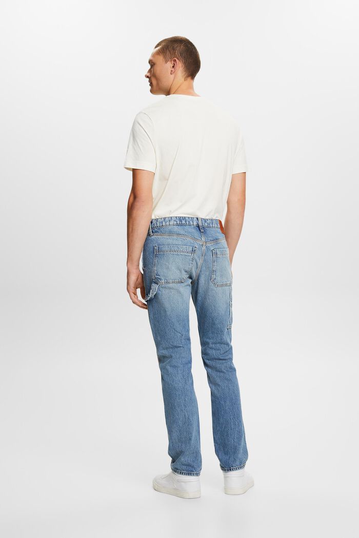 Mid-Rise Straight Carpenter Jeans, BLUE BLEACHED, detail image number 3