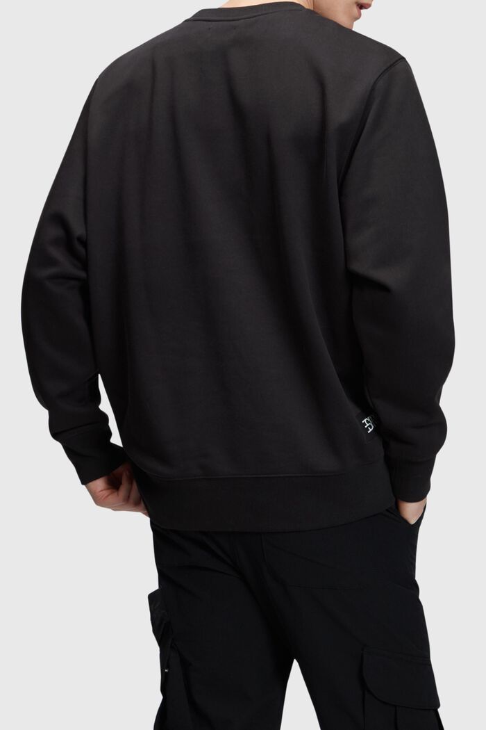 Oversized logo print sweatshirt, BLACK, detail image number 1